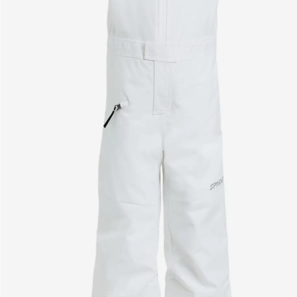 Spyder Expedition white unisex ski and snow bib/overalls